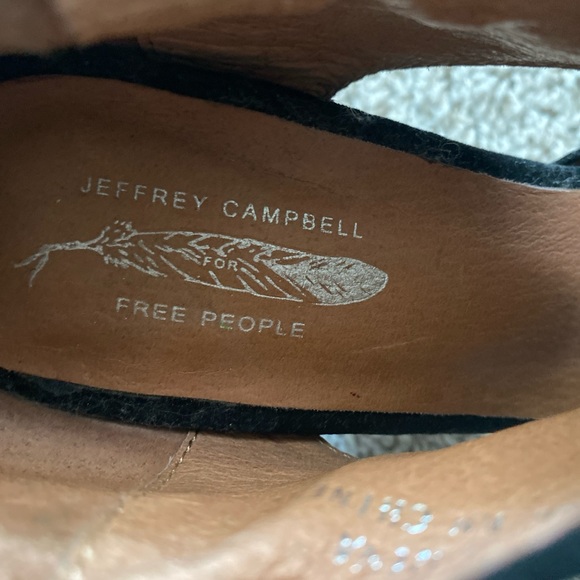 Jeffrey Campbell Free People Black Suede Block Heels - Picture 2 of 7